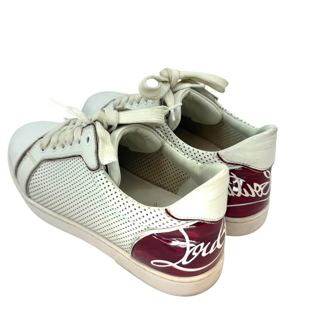 Christian Louboutin Fun Vieira White and Red Sneakers 38.5